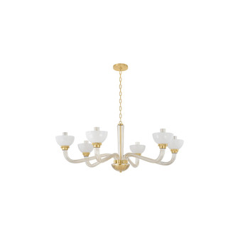 St. Lawrence Six Light Chandelier in Aged Brass (70|3306-AGB)