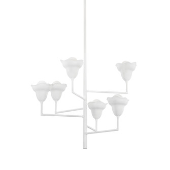 Alora Six Light Chandelier in White Plaster (70|1286-WP)