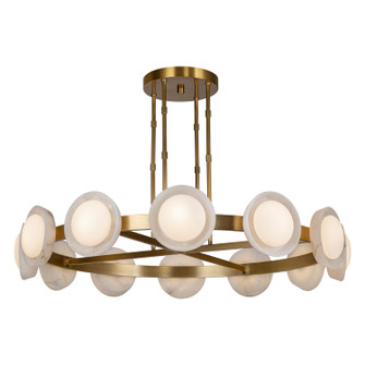 Alonso LED Chandelier in Vintage Brass/Alabaster (452|CH320050VBAR-UNV)