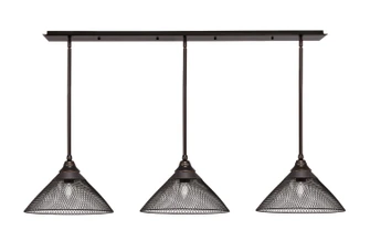 Stem Three Light Linear Pendalier in Dark Granite (200|48-DG-808-DG)