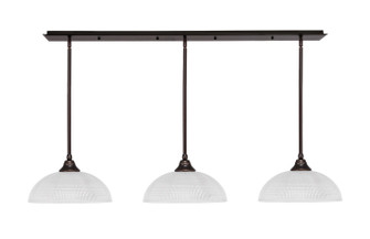 Stem Three Light Linear Pendalier in Dark Granite (200|48-DG-540)
