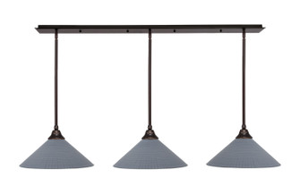 Stem Three Light Linear Pendalier in Dark Granite (200|48-DG-4012)