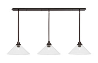 Stem Three Light Linear Pendalier in Dark Granite (200|48-DG-308)