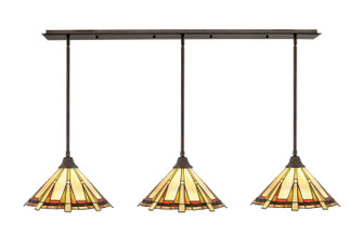 Stem Three Light Linear Pendalier in Bronze (200|48-BRZ-934)