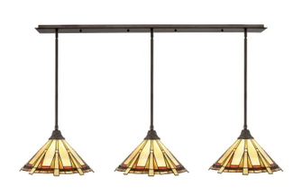 Stem Three Light Linear Pendalier in Bronze (200|48-BRZ-934)