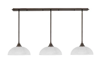 Stem Three Light Linear Pendalier in Bronze (200|48-BRZ-540)
