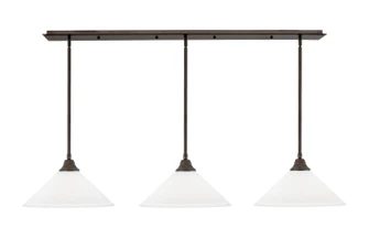 Stem Three Light Linear Pendalier in Bronze (200|48-BRZ-318)