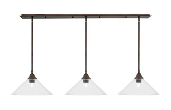 Stem Three Light Linear Pendalier in Bronze (200|48-BRZ-308)