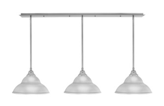Stem Three Light Linear Pendalier in Brushed Nickel (200|48-BN-428-BN)