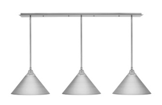 Stem Three Light Linear Pendalier in Brushed Nickel (200|48-BN-420-BN)
