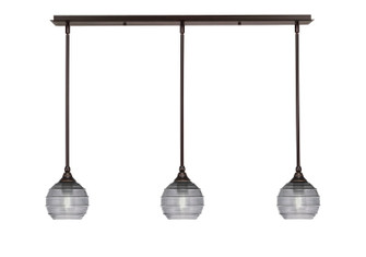 Stem Three Light Linear Pendalier in Dark Granite (200|36-DG-5112)