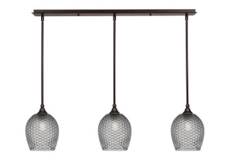 Stem Three Light Linear Pendalier in Dark Granite (200|36-DG-4902)
