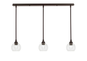 Stem Three Light Linear Pendalier in Dark Granite (200|36-DG-4100)