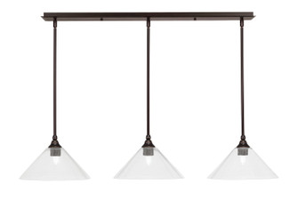 Stem Three Light Linear Pendalier in Dark Granite (200|36-DG-306)