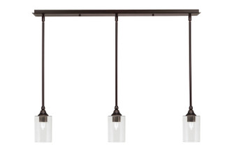 Stem Three Light Linear Pendalier in Dark Granite (200|36-DG-300)
