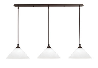 Stem Three Light Linear Pendalier in Dark Granite (200|36-DG-2121)
