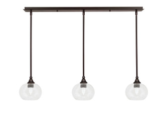 Stem Three Light Linear Pendalier in Dark Granite (200|36-DG-202)