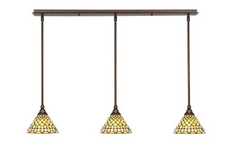 Stem Three Light Linear Pendalier in Bronze (200|36-BRZ-9415)