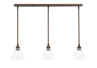 Stem Three Light Linear Pendalier in Bronze (200|36-BRZ-4760)