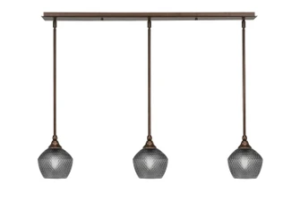 Stem Three Light Linear Pendalier in Bronze (200|36-BRZ-4622)