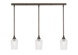 Stem Three Light Linear Pendalier in Bronze (200|36-BRZ-4250)