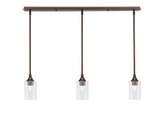 Stem Three Light Linear Pendalier in Bronze (200|36-BRZ-300)
