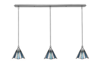 Stem Three Light Linear Pendalier in Brushed Nickel (200|36-BN-9325)