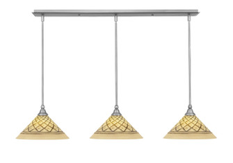 Stem Three Light Linear Pendalier in Brushed Nickel (200|36-BN-7182)
