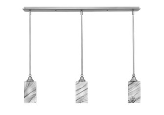 Stem Three Light Linear Pendalier in Brushed Nickel (200|36-BN-549)