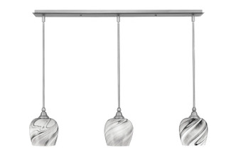 Stem Three Light Linear Pendalier in Brushed Nickel (200|36-BN-4819)