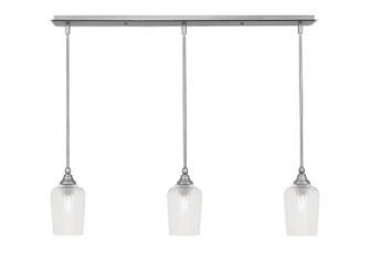 Stem Three Light Linear Pendalier in Brushed Nickel (200|36-BN-4250)