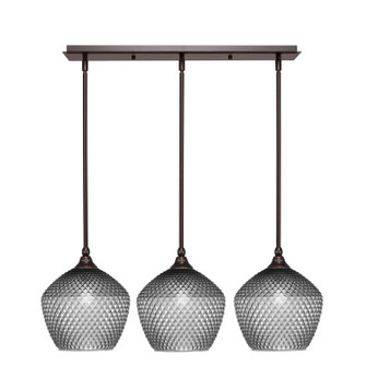 Stem Three Light Linear Pendalier in Dark Granite (200|25-DG-4922) Stem Three Light Linear Pendalier in Dark Granite (200|25-DG-4922)