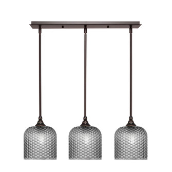 Stem Three Light Linear Pendalier in Dark Granite (200|25-DG-4912)