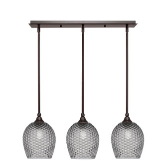 Stem Three Light Linear Pendalier in Dark Granite (200|25-DG-4902)