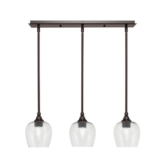 Stem Three Light Linear Pendalier in Dark Granite (200|25-DG-4812)