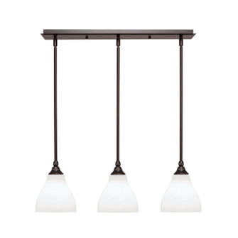 Stem Three Light Linear Pendalier in Dark Granite (200|25-DG-4761)