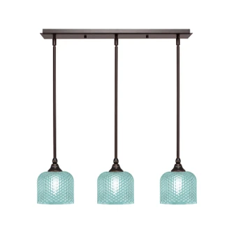 Stem Three Light Linear Pendalier in Dark Granite (200|25-DG-4615)