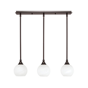 Stem Three Light Linear Pendalier in Dark Granite (200|25-DG-4101)