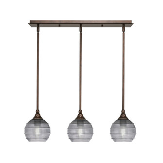 Stem Three Light Linear Pendalier in Bronze (200|25-BRZ-5112)