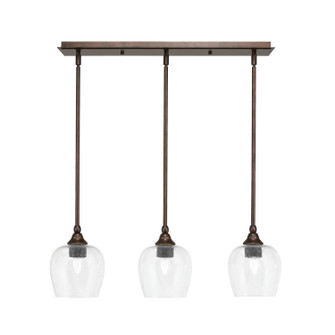 Stem Three Light Linear Pendalier in Bronze (200|25-BRZ-4810)