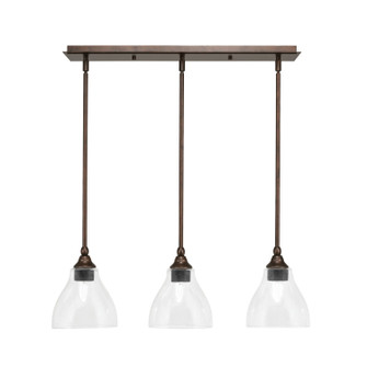 Stem Three Light Linear Pendalier in Bronze (200|25-BRZ-4760)