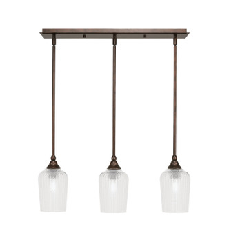Stem Three Light Linear Pendalier in Bronze (200|25-BRZ-4250)