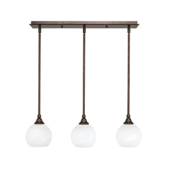 Stem Three Light Linear Pendalier in Bronze (200|25-BRZ-4101)