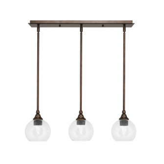 Stem Three Light Linear Pendalier in Bronze (200|25-BRZ-4100)