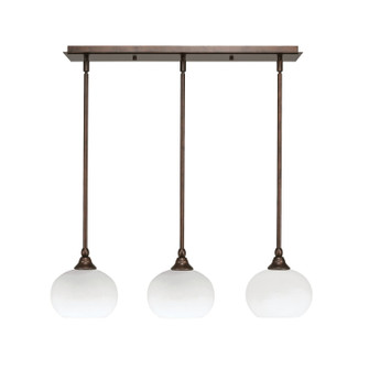 Stem Three Light Linear Pendalier in Bronze (200|25-BRZ-212)