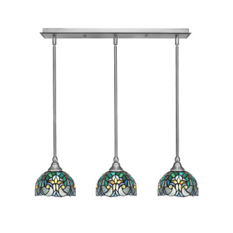 Stem Three Light Linear Pendalier in Brushed Nickel (200|25-BN-9925)