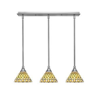 Stem Three Light Linear Pendalier in Brushed Nickel (200|25-BN-9415)