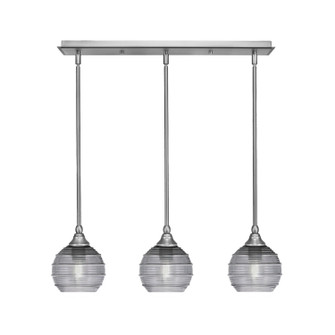 Stem Three Light Linear Pendalier in Brushed Nickel (200|25-BN-5112)