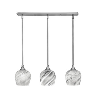 Stem Three Light Linear Pendalier in Brushed Nickel (200|25-BN-4819)