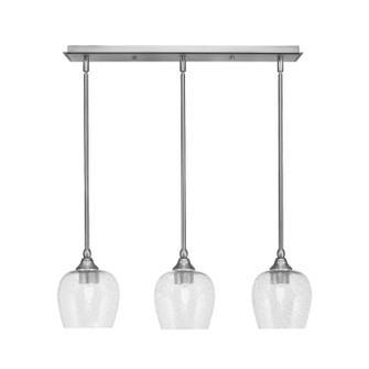 Stem Three Light Linear Pendalier in Brushed Nickel (200|25-BN-4812)